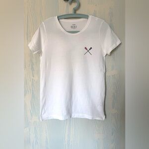 J.Crew Factory - Women's S -$39.50 - White/ Navy/Red Oars Collector Tee S/ US 4